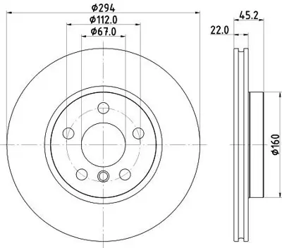 HELLA 8DD 355 122-651 Fren Dıskı On Bmw 2f45-F46-X1 F48-X2 F39 Mını F54-F55-F56-F57-F60 2015116 34116866297 DF6757 58152015116 BN0790 1676010280 DSK3170 34118835362 B2077V YH21705