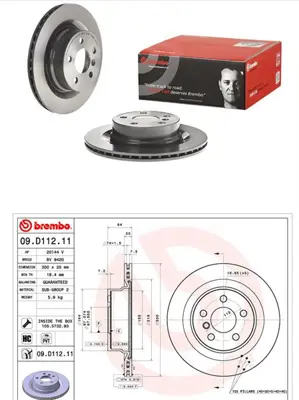 BREMBO 09.D112.11 Fren Dıskı Arka G20/G22/G23/G26 DSK3536 92326905 355133811 34206877213 9D11211 BG5108C B2565VR BV9420 34206879288 56269HC