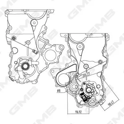 GMB GOAS-62A Yag Pompası Toyota Yarıs  99-02 2nzfe Komple 15100-21030