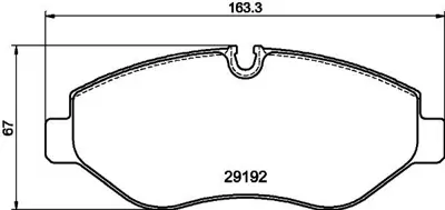 HELLA 8DB 355 005-521 On Fren Balatası-Tek Teker-  Vw Crafter 06-16  Mercedes Sprınter 06-16 / Sprınter 2017-- W907 / W447 Vıto  2E0698151B 141832 124510 2919220924T3036 573511 2919070 986494293 BP1631 2922921414T4136 13046048302