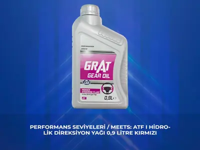GRAT 600002 Atf I Hidrolik Direksiyon Yağı 0,9 Litre Kırmızı 