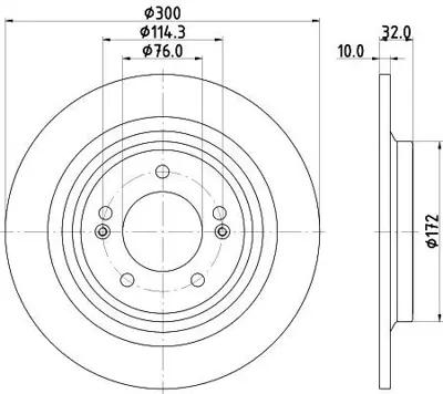 HELLA 8DD 355 134-731 Fren Dıskı Arka Hyundaı Tucson 2021-/ 355134731 58411N7000 MDC3040C ND6129K 8DD355134731 56372 BDS2285 PCD22372 J3310548 58411L1100