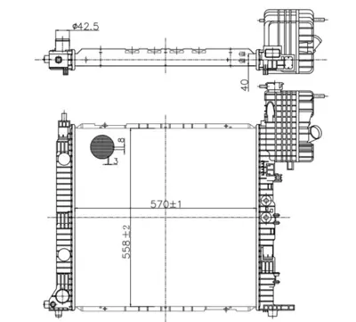 MGA 80930 Su Radyatoru Brazıng Mercedes Vıto Minibüs/Otobüs W638 Mekanık Sanz. 2259410000 5501883S A6385011601 6385012701 8MK376721381 3541209 50576 MS2213 376722031 310625
