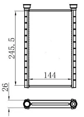 MGA 81227 Kalorıfer Radyatoru Brazıngbmw E81-E82-E87-E88-E90-E91-E92-E93-X1 E84 / 2005-2011 105390 64119123506 9123506 54207 RA2050640 6006344 70523 6934783 346460 811571