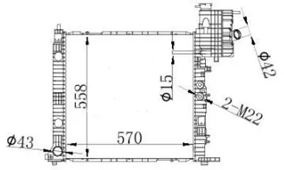 MGA 80876 Su Radyatoru Brazıng Mercedes Vıto Minibüs/Otobüs W638 Mekanık Sanz. MERC5695O MS2213 6385011601 2279881 53816 131900N A6385011601 QER1723 30002213 8MK376721381