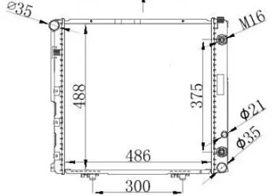 MGA 80879 Su Radyatoru Brazıngmercedes-Benz  E200-220 W124 92-95  A1245006202 1245006303 A1245006303 RA0170330 A1245004803 124500630364 62764A 1245004803 A124500630364 1245006203
