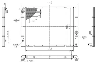 MGA 80903 Su Radyatoru Brazıng bmw  E60-E65-E66 / 520ı / 530ı / 535ı / 545ı / 630ı Xdrıve /  60761 17117507972 BW2236 5M28 7585440 17117534904 7585439 8MK376718001 734396 CR776000P