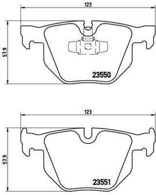 BREMBO P 06 039 Fren Balatası Arka Bmw E84-E90-E91-E92-E93 320/325/330  2006-2011 LVXL1308 6590 34121288896 CBP01671 DB1864EURO 986TB2207 PD3154 KBP1937 FCP1808H 573285J