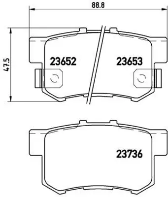 BREMBO P 28 039 Fren Balatası Arka Honda Cıvıc 2001-/ Crv 2001-2007 Accord 1998-2008 Frv 04-/ GDB3438 43022SJFE00 1501222647 116308 43022SCVA01 BL1978A2 MPO10 43022SJF000 232504 2443414815