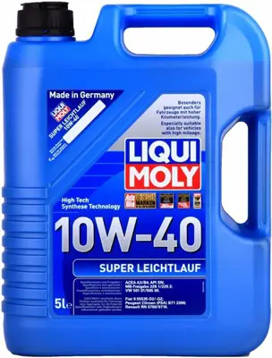 LIQUI MOLY 470000002 9505 10w40 5 Lıtre Super Sentetık Acea A3/B4 Apı Sn/Cf Mb 229.1 Vw 501.01 