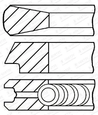 GOETZE 08-424000-00 Segman Std Peugeot 206 207 307 Partner 1.6 04-15 / Ford Focus C-Max 1.6 04-12 0640S7