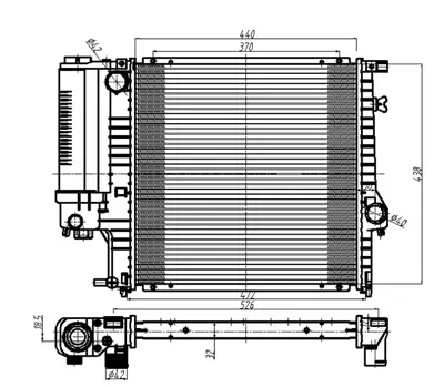 MGA 80957 Su Radyatoru Brazıng 34mm M/T Kare Tıp Bmw 3 Serısı E36 316 I  1990-1998 310124 17111723990 17111728907 6002124 17111719263 60623A 17111247145 35021300000000000 8MK376711084 731511