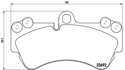 BREMBO P 85 069 On Fren Balatası-  Vw Touareg 03-07  Porsche Cayenne 03-10 7L0698151Q 7L0698151H 95535193906 7L0698151D SP2269 PNT6221A 355043151 670655 7L0698151 99400