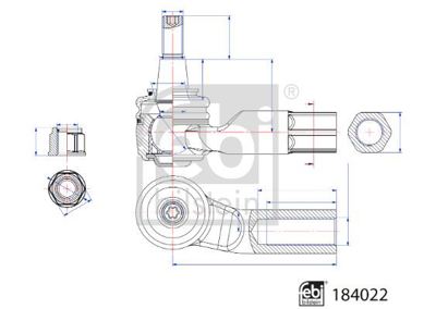 Febi Bilstein 184022 Sol Rot Bası Vw 5WA423811C 5WA423811E 63730 59400 63734 4351101 9125363 438655 57076 QR4227S