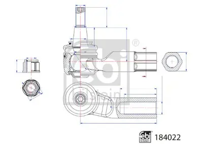 Febi Bilstein 184022 Sol Rot Bası Vw 5WA423811C 5WA423811E 63730 59400 63734 4351101 9125363 438655 57076 QR4227S