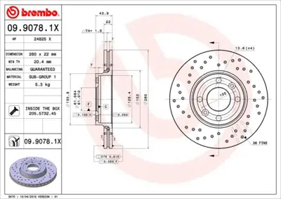 BREMBO 09.9078.1X Fren Dıskı On Xtra Line Renault Clıo Iıı Modus 1.2 16v D4f 1.4 16v K4j 1.5 K9k Megane Iı 1.4 16v K4j    Delikli 7701207795 470244120 1421688 8450006845 7701210081 4154200101 562636JC R1058V A4154200101 6147410