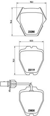 BREMBO P 85 067 Fren Balatası On audı A4 99-01  A6 98-01 Low-Met 4B0698151S 573064B HP7275 13046028752 4B0698151L HP7506 13046027052 2328017505T819 PAD1278 GDB1505