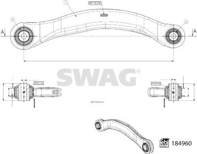 SWAG 33109715 Sol Arka Salıncak Kolu Audı 4M0501530N PAB501530 4M0505397L 80A501530A 4N0505397A 4K0505397A 4K0505398A PAB501529A AUSB15672 4M0505398L