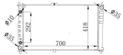 MGA 80195 Motor Su Radyatoru Brazıng Kıa Carnıval 2.9 Tdı 1999-/ OK554-15-200