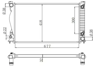 MGA 80975 Su Radyatoru Brazıng Audı A6 4F0121251AF 4F0121251M 60234A AI2231 50597 8MK376749441 8MK376732501 60236A 4F0121251T AD034R008B