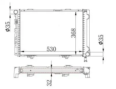 MGA 80977 Su Radyatoru Brazıng Mercedes  124 Sedan W124 | T-Model 2153510000 1245004903 BM530 1245000403 2153510006 62526 A1245004903 58719 DRM17025 A1245000503