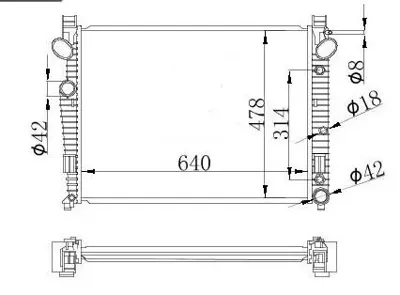 MGA 80984 Su Radyatoru Brazıng Mercedes Benz S-Class 8MK376710284 MSA2301 2205000003 CR2208000P 1063105 102168 62771A 8MK376710281 MS2301 RA0170700