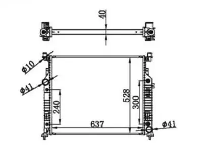 MGA 80987 Su Radyatoru Brazıng Mercedes Benz G-Class- M-Class W164 Amg 06-12at 2515000703 2515000503 2515000003 2515000303 2515000403 2515000103 62576A RA0170940 104851 376781561