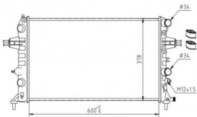 MGA 80208 Su Radyatoru 26mm Brazıng Opel  Astra G  Zafıra A  Z16xep 1300258 OL2444 150052N OLA2444 93177122 1300409 37002444 121144 8MK376718331 1073126