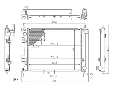 MGA 80238 Motor Su Radyatoru Hyundaı I20 1.0 Tgdı 15-/ Manuel 25310C8400 606735 550033 112148 560142N 82012737 60C0554JPN 550126U7