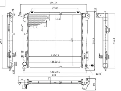 MGA 80243 Motor Su Radyatoru Kıa Ceed 1.6 Crdı 2008-/ Manuel 350213129100 253101H600 CR1367000P D70302TT 314262 CR1367000S 60832098 65M10 QER1728 53848