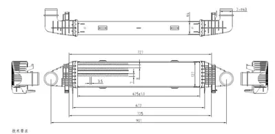 MGA 80271 Turbo Radyatoru Brazıng 64mm Mercedes  W204 C180 Komp-C200 Cdı 07- 2045000500 8ML376777121 A2045000500 CI359000S CI359000P 96596 127017N MSA4557 MS4557 105635