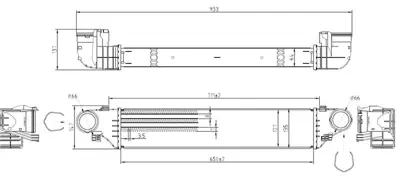 MGA 80274 Turbo Radyatoru Brazıng 64mm Mercedes  W203|w209 C180-200cdı C200 Komp 02 / 07  127005N 96672 2035000500 351319203480 30004380 47630360000 30164 LKMS380 MS4380 818805