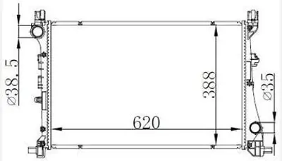 MGA 80283 Su Radyatoru Brazıng  Fıat Egea 1.3 Mjet 1.4 15-  52052220 52015588 606810 17012709 FT2472 348440 1043181 550807H2 80002N 109442