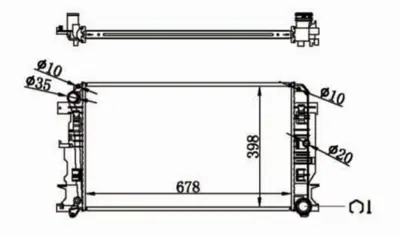 MGA 80284 Su Radyatoru 32mm Brazıng Kalın Tıp Mercedes Sprınter W906 Vw Crafter 2.0tdı 2.5 Tdı A9065000002 9065000002 55015366 120000N 62628 MS2402 60302402 735088 39889011 8MK376735331