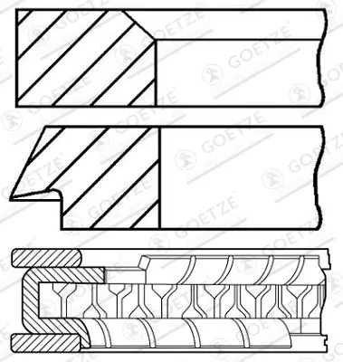 GOETZE 08-104200-00 Segman Std  Renault Clıo Iı-Iıı 98-12 Duster Fluence Kangoolaguna Iıı Megane  1.4-1.6 98-14 7701471283 40837850 7701474857 R60240STD 770471283 47900860 800059610000 800070040000 2202N0 7701473223