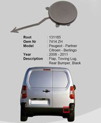 ROOT K131185 Cekı Demır Kapagı Arka-Peugeot 7414ZH 9282758677
