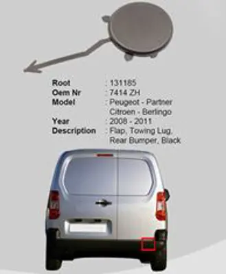 ROOT K131185 Cekı Demır Kapagı Arka-Peugeot 7414ZH 9282758677