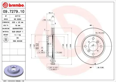 BREMBO 09.7279.10 Fren Dıskı On Standard Suzukı MDC1457 5531161G00 16625 BG3160 230510 ADK84310 562117B FBD1138 562117J RT2500GLT9