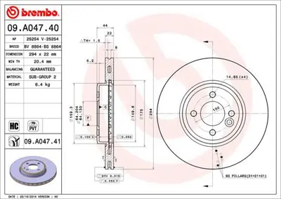 BREMBO 09.A047.41 Fren Dıskı On Uv Coated Mını 34116768933 1815204040 24012202441 DDF17111 204040 BD1370 8DD355115882 9A04741 D1814 9A04740