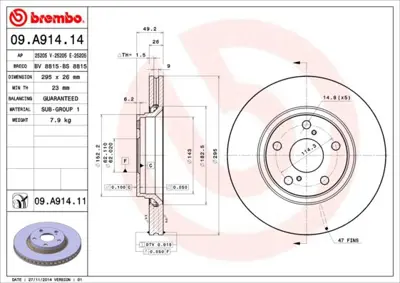 BREMBO 09.A914.11 Fren Dıskı On Uv Coated Toyota 230978C RT20658GLT5 4351202190 C32181ABE 24012601561SETMS 986479560 RT20658GL 9B04310 BG4236 MDC2049C