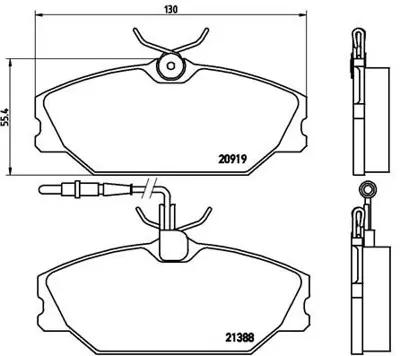 BREMBO P 68 014 Fren Balatası On Low-Met Renault 571476JAS 410601531R ADP154238 7701202289 2201420 AC492681D 7701202050 540154 FD2112A SP215PR