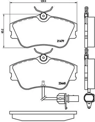 BREMBO P 85 050 On Fren Balatası-Kablolu-  Vw Transporter 99-04 7D0698151G 7D0698151B BP1275 573050 FVR1519 141425 48021 FDB1519 LP1542 602838