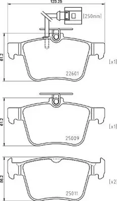 BREMBO P 85 162 Arka Fren Balatası Audı 8V0698451C 8V0698451G BBP2592 13046073072 P1616311 DP42295R 8DB355025661 P85162 RB2098203 9971