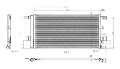MGA 82515 Klıma Radyatoru Audı A4 16-  A5 17-  A6 19- 8W0816411L 8103110 AC102000P 940752 8W0816421L 8fc351009581 8W0816411Q 8W0816421H AC101000P 8fc351009591