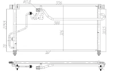 MGA 82565 Klıma Radyatoru Mazda 626 1.8 2.0 1992-1997 GB6H-614-80