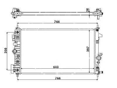 MGA 80308 Su Radyatoru Brazıng Opel Insıgnıa A 1.6/2.0cdtı 15-17at 1300373 13437347 50047 39086761 13437343 8MK376747461 1300374 70823254 CR928000S 39086762