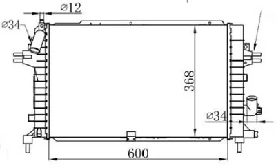 MGA 80320 Su Radyatoru Brazıng Opel Astra H Zafıra B 1.3-1.7-1.9 Cdtı 1300269 OPEL5521 8MK376781041 150063N 13152320 311735 ACRB187 BM973 OL2383 350213975000