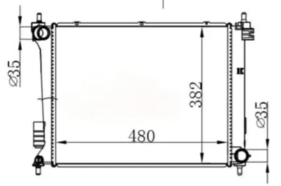 MGA 80351 Su Radyatoru Brazıng Hyundaı I20 1.4 Dızel 2008-2015 Mt 82002309 253104P200 107123 253101J200 8MK376781254 HY2309 56057 551223A1 560085N CR1695000S