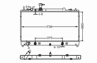 MGA 80005 Su Radyatoru Brazıng Mazda 6 2008- At LFCV15200 LFY215SB0 LF4K15200C LF4K15200B 1025852SX LRC251LF LFY615SB0 1026703SX 68508 MK1204
