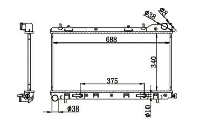 MGA 80015 Su Radyatoru Brazıng Subaru Forester 2.0 96-01 At 45111-FC320